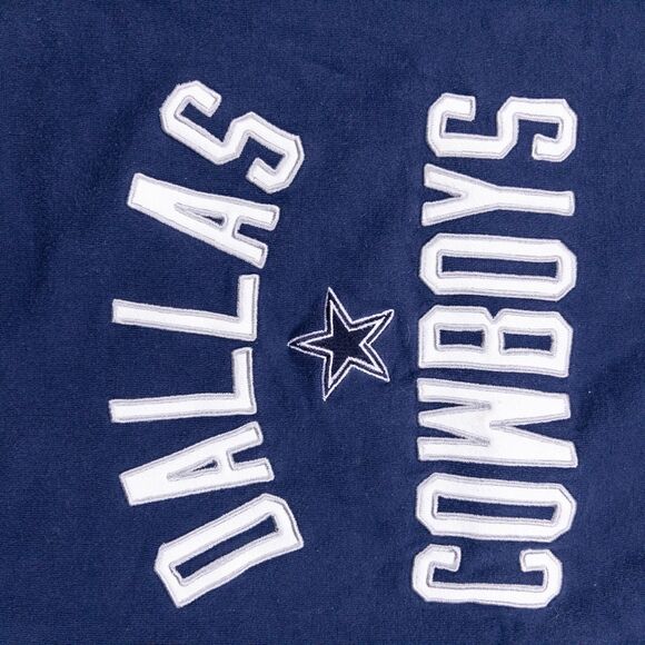 Vintage Reebok Dallas Cowboys NFL Sweatshirt XL Blue White Stripe Y2K Football - Picture 4 of 8